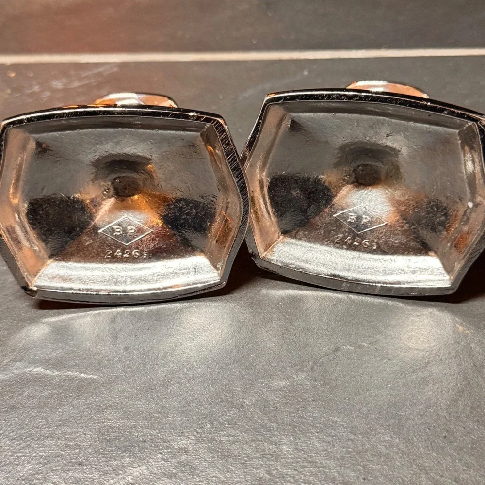 Vintage BP 2426 Silver Plated Crest Candlesticks Pair w/ Canadian Coat of‎ Arms